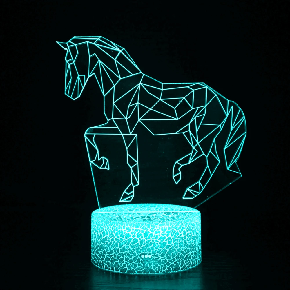 

Nighdn Horse Gifts for Girls Horse Night Light 7 Colors Changing 3D Horse Lamp Bedside Holiday Christmas Gifts for Kids Room