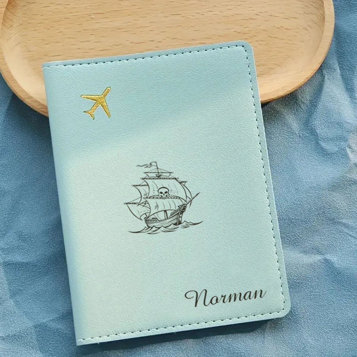 

Набор из 1 шт.: Кожаный держатель для паспорта и бирка для багажа с индивидуальной гравировкой, элегантный стиль, свадебный сувенир