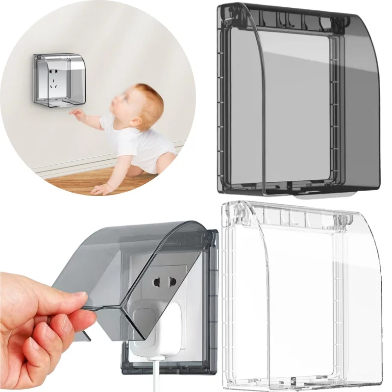 

Socket Cover Child Safety Case Bathroom Supplies Socket 86 Type Waterproof Protector Box Electric Power Outlet Plug