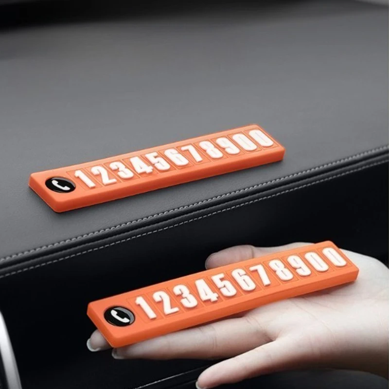High‑End Creative Temporary Parking Number Plate – Luxury Car Interior Decoration