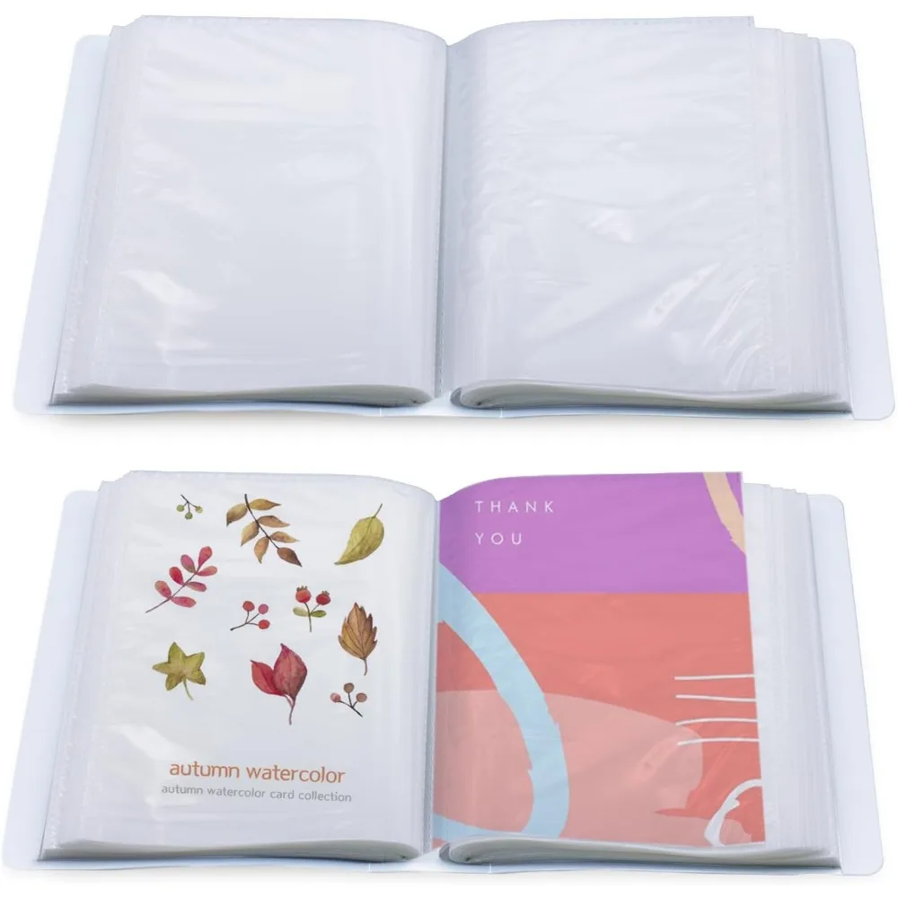 

2-Pack of 4x6 Inch Small Photo Albums with Clear Covers - Each Holds 100 Photos