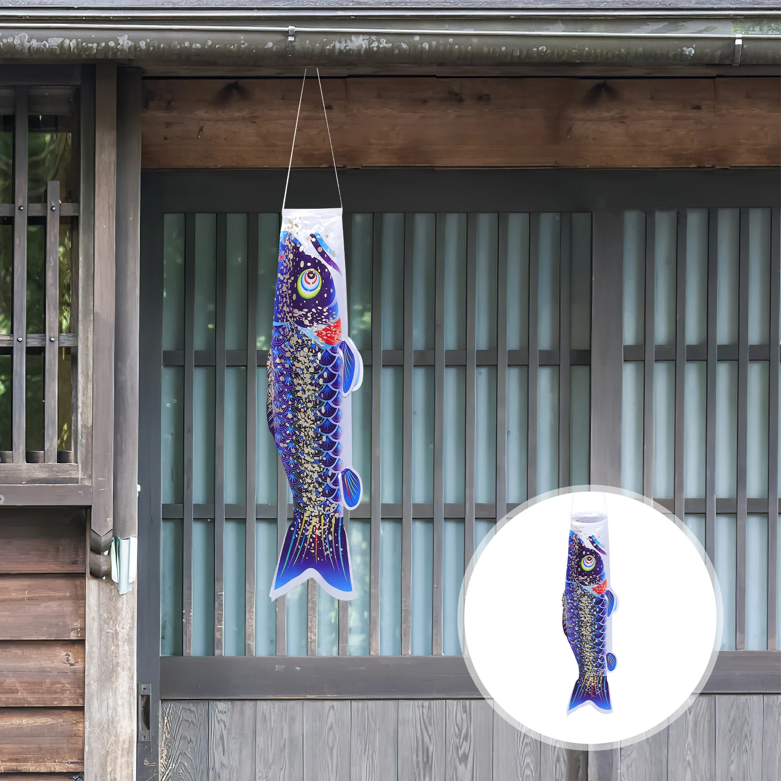 

Japanese Style Windsock Flags Fish Shaped Windsock Flag Satin Windsock Streamer Fish Flag Outdoor Yard Hanging Decoration