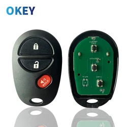 Okey 2 + 1 3 Nút Điều Khiển Từ Xa Chìa Khóa Xe Ô Tô GQ43VT20T 315Mhz ForToyota Sienna Solara Avalon Camry Cao Cấp Sequoia Tacoma lãnh Nguyên