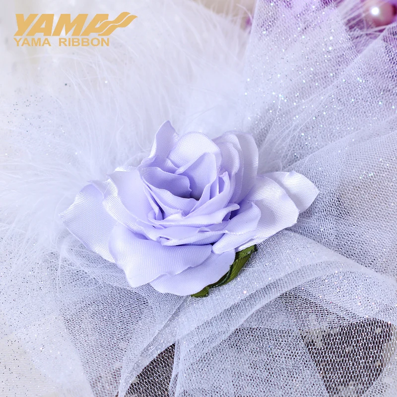 YAMA-Single Face Satin Ribbon, Purple Decoration, Handmade Rose Flowers Craft, 50mm, 57mm, 63mm, 75mm, 100Yards/lot