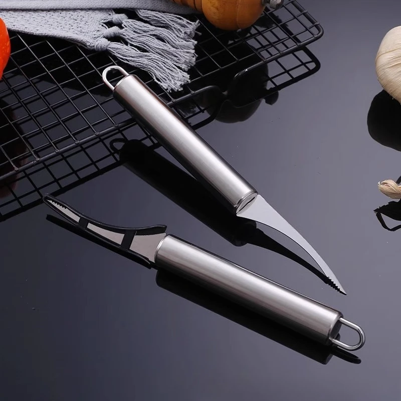 2 in 1 Shrimp Peeling Tool Special Knife for Prawns Deboning Kitchen Multifunctional Tool Back Cutter Vein Remover