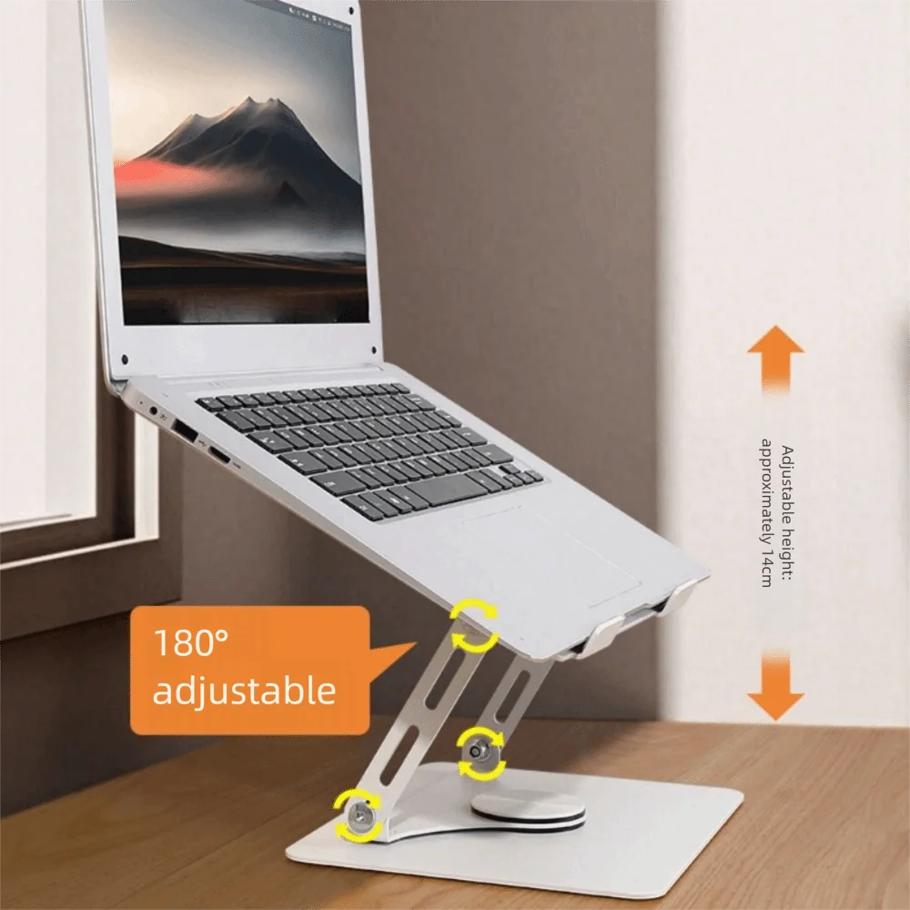 360 base rotativa suporte do computador portátil dobrável ajustável computador riser levantador dissipação de calor suporte do portátil para mesa
