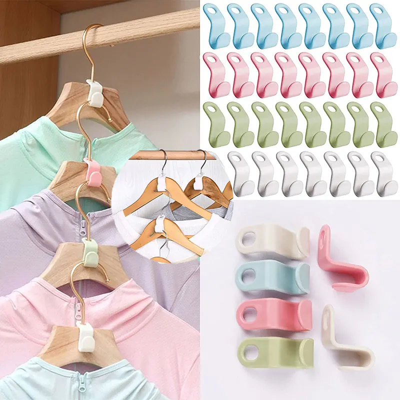 10/5pcs Multi-function Clothes Hanger Connector Hooks for Hanger Plastic Wardrobe Organzier Hook Clothes Hanger Linking Hooks