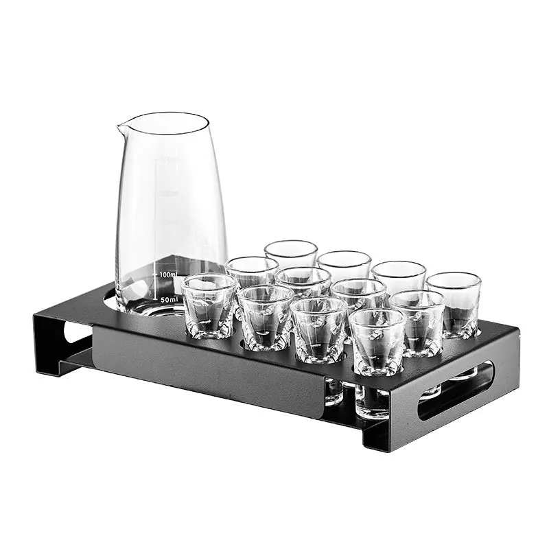 

Bar KTV Frosted Black Stainless Steel Bullet Cup Holder Wine Baijiu Holder Swallow Cup One Sip Spirits Cup Holder