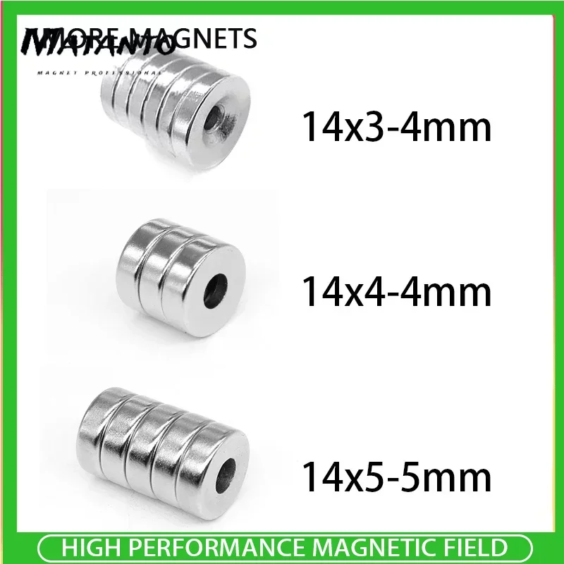 10PCS 14x3-3 14x4-4 14x5-5mm Disc Strong Powerful Magnets 14*5 Hole 5mm Countersunk Round Neodymium Magnet 14x4-4mm 14*5-5 14*3