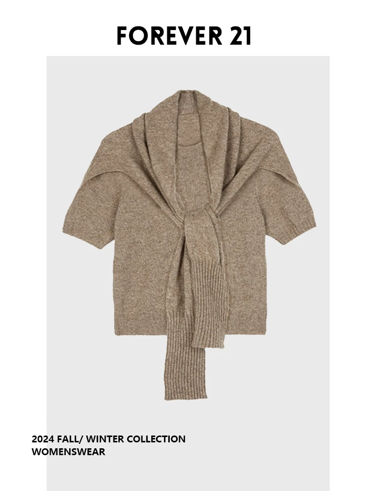 

Forever 2 Classic Pure Color Versatile Briti College Sle oulder awl Fake Two-Piece Ele Top for plus Size Women