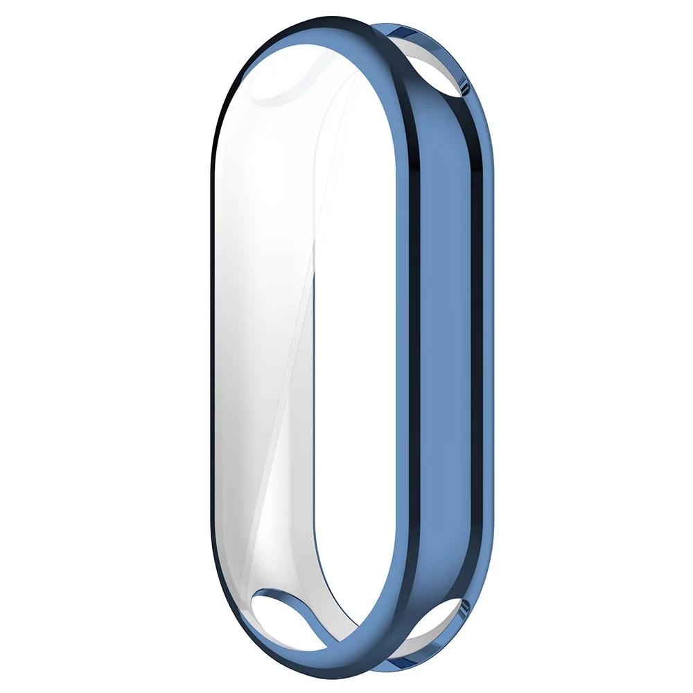 TPU Full Case for Xiaomi Smart Band 9/ Mi Band 9 NFC Screen Cover Accessories Plated Blue