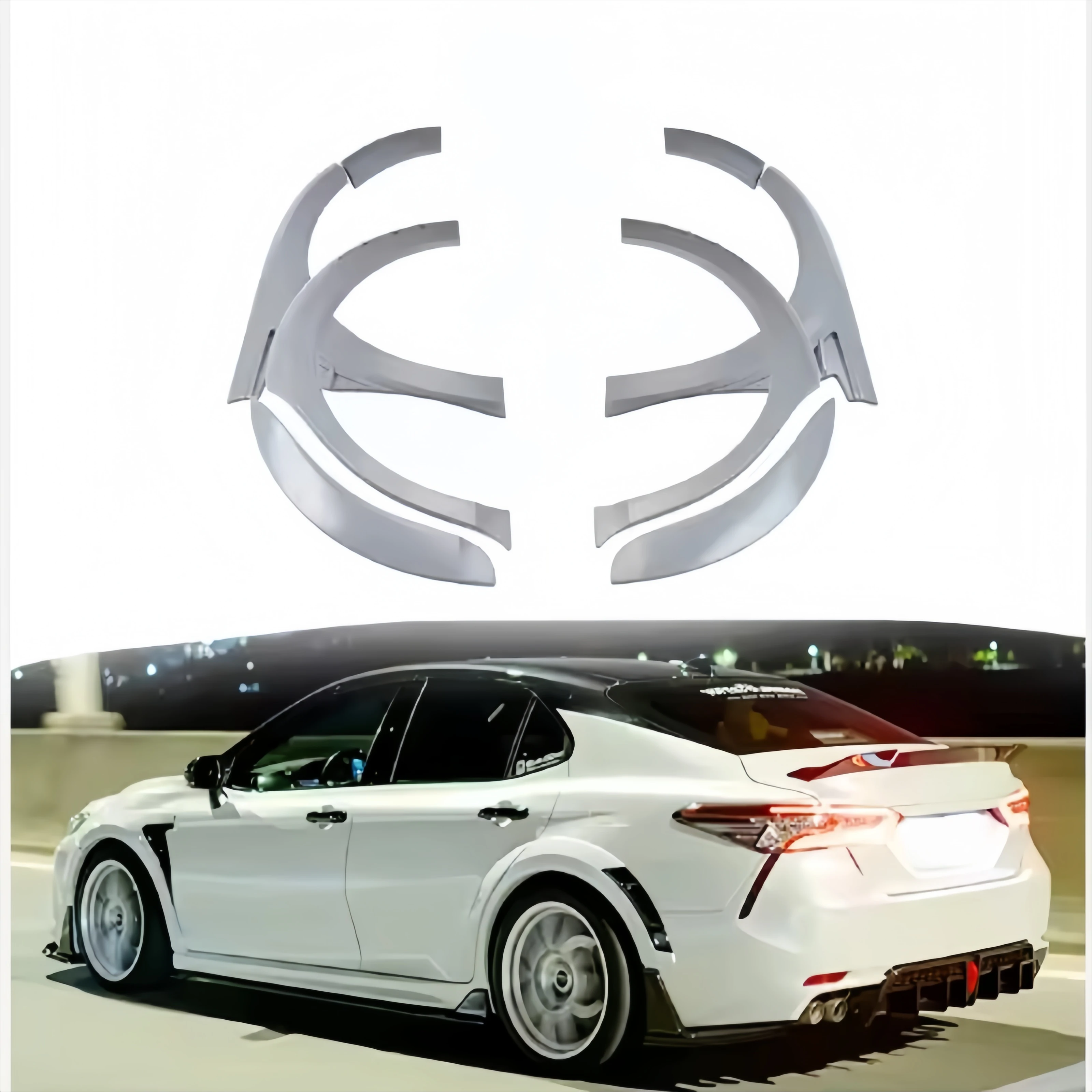 Factory Manufacture Car White Black Wheel Eyebrow Fender Flares Accessories for Camry for SE XSE LE XLE Hybrid