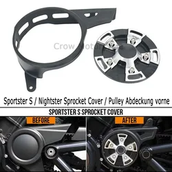 For RH1250s Sportster S 1250 RH975 Nightster 975 2022 2021 Motorcycle Front Black Drive Pulley Engine Upper Cover Sets