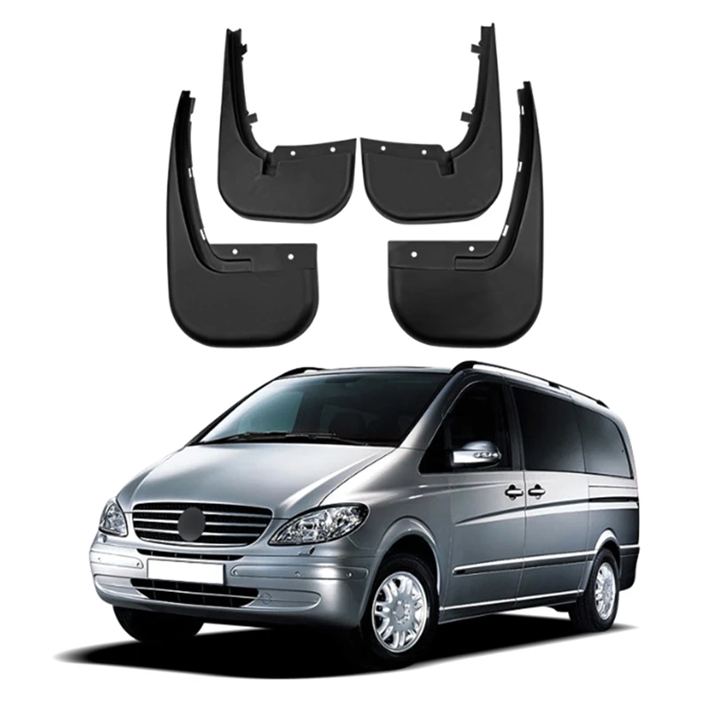 Fender Mud Flaps Guard Splash Flap Black Mudflap For Mercedes Benz Viano Vito 2005-2011