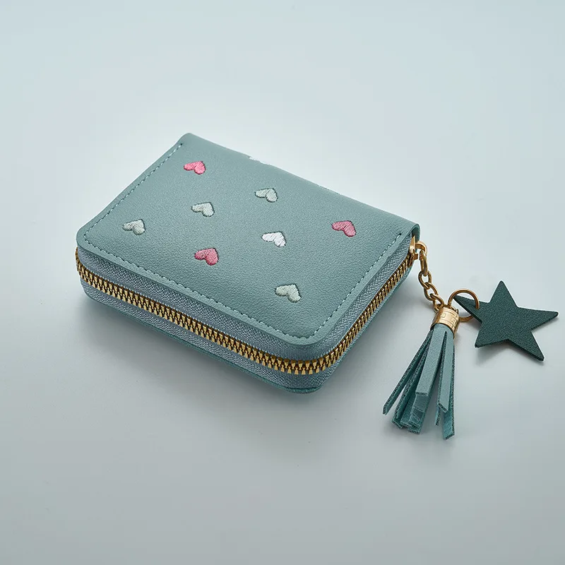 

Cute Short Zipper Wallet Women Mini Tassel Coin Purse Korean Fashion Multifunctional Card Holder