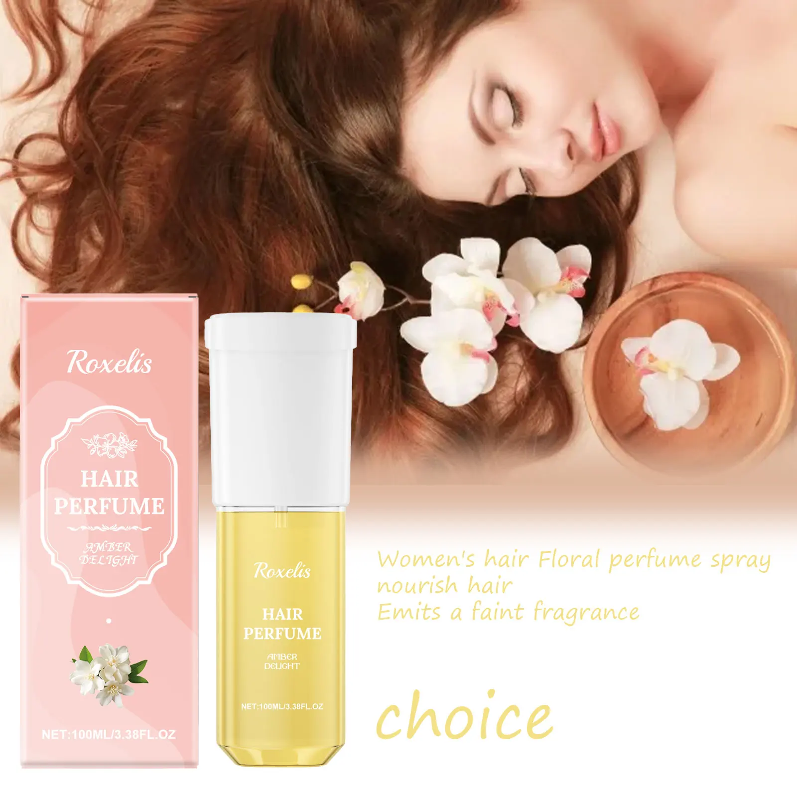 

100ml Jasmine Women's Hair perfume Light Fresh Fragrance Travel Wear Daily Fragrance Elegant and Durable Fragrance