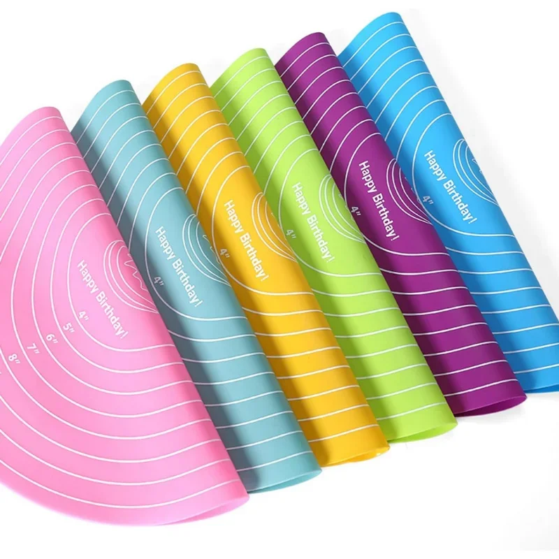 

1/3 шт., пищевой силикон, 30 см, круглая подушка, коврик для замеса, коврик для столовых приборов, кухонный коврик для выпечки, устойчивый к высоким температурам, нескользящий коврик для теста