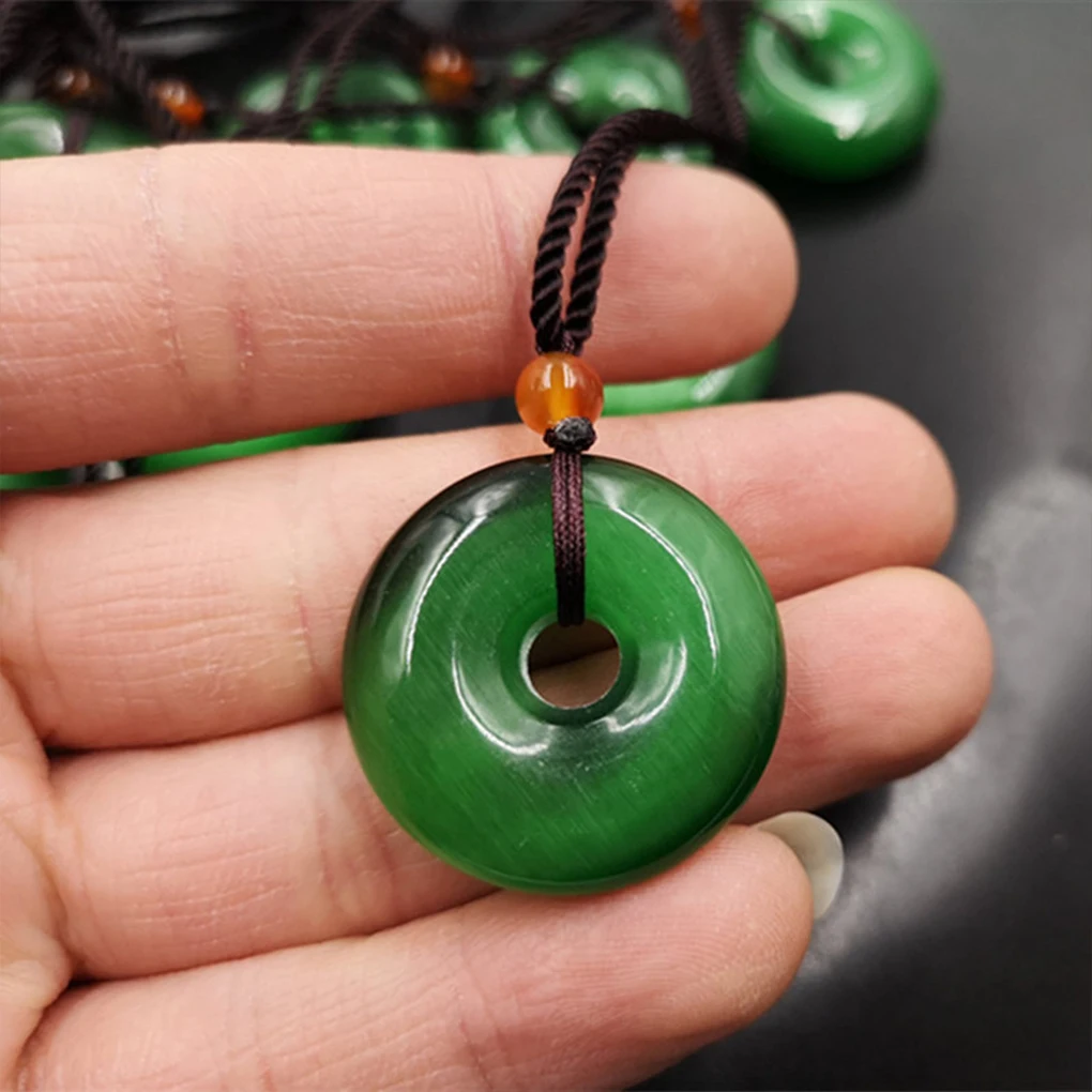 

Stylish And Eye-Catching Jade Safety Button Pendant For Women And Men Natural And Exquisite