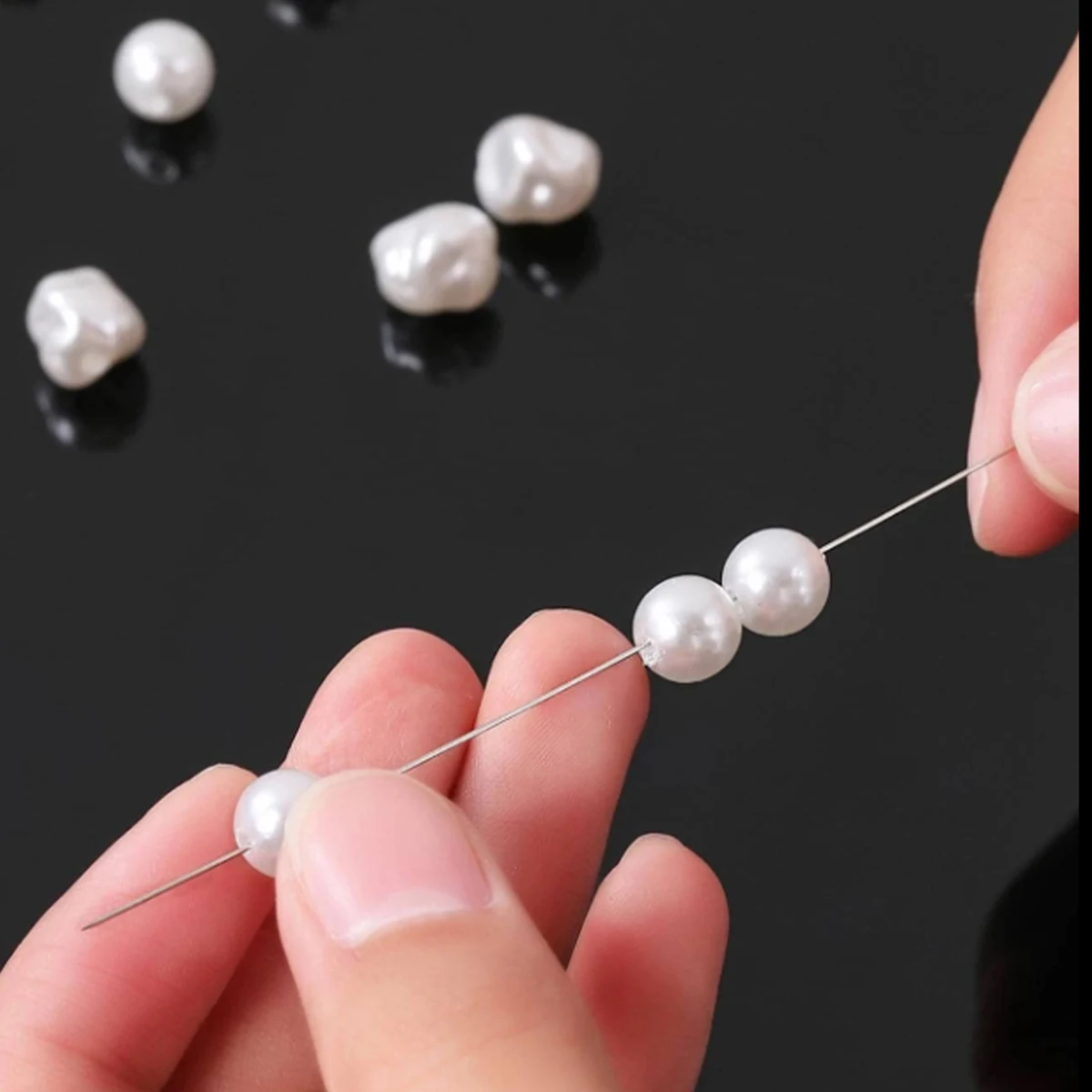 10/30/50pcs12cm Metal Beading Needles For Beads Threading String Tambour/Jewelry Bracelet Necklace Making Pins Cord Tools Pins D
