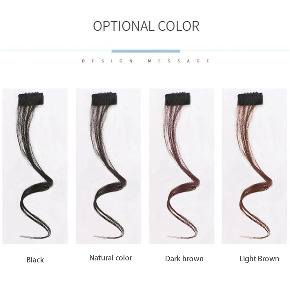 Extensiones de cabello postizo con flequillo para mujer, pelucas sintéticas de buena calidad, postizos naturales artificiales