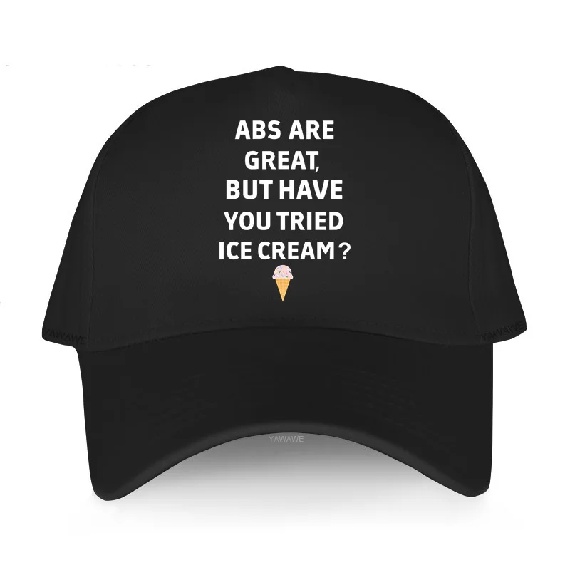 Unisex short visor hat Outdoor summer caps Abs Are Great,but Have You Tried Ice Cream Women hats Adjustable hip-hop baseball cap