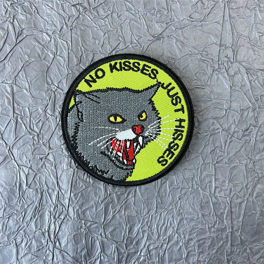 Schattige Dieren Stickers Geborduurde Patch Voor Kleding Kat Beer Wolf Haak En Lus Patches Rugzak Wappen Appliques