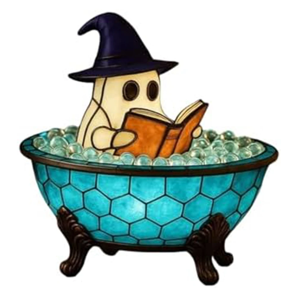 

1set Night Light 15x12x12cm Bubble Bath Lamp Showcases​ Changing LED Night Light For Halloween Decor Festive Party Accessories