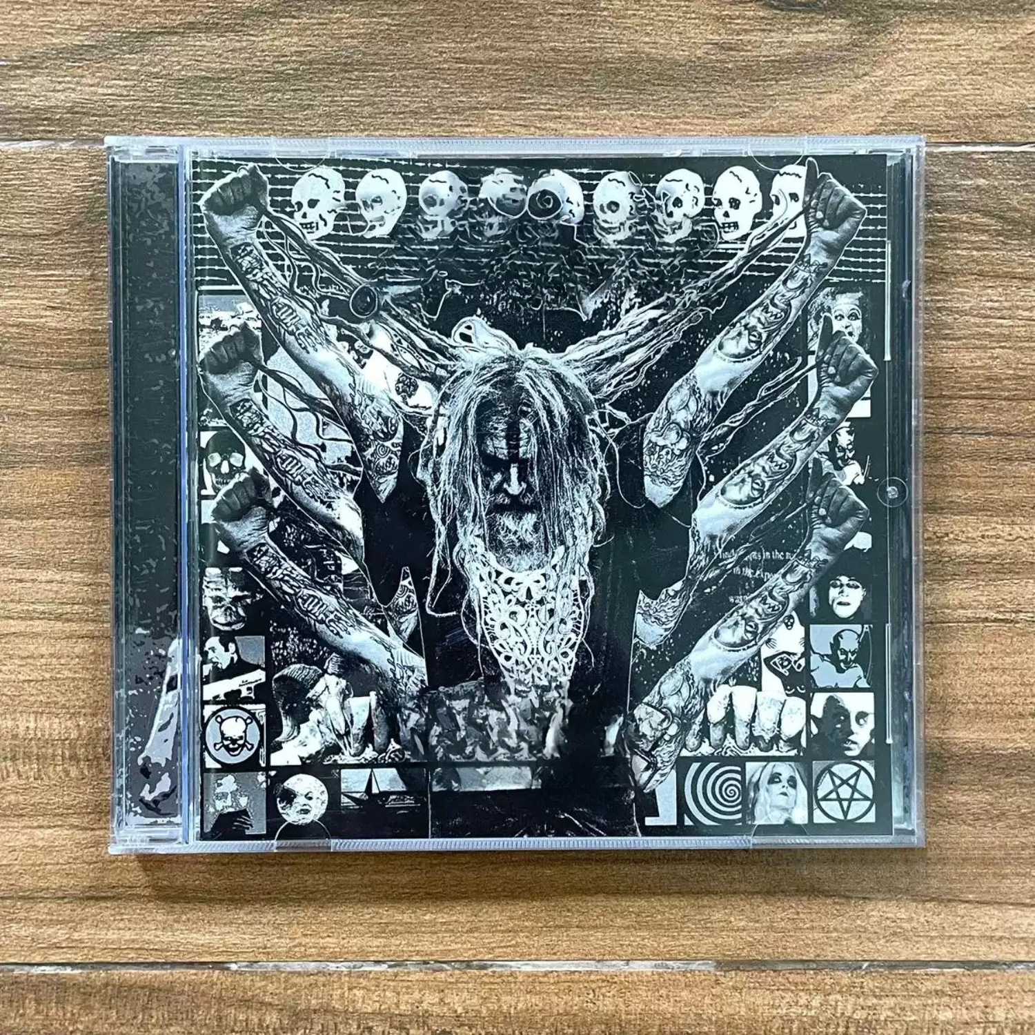 Iconic Horror Rock CD with Dark Multi-Armed Collage Artwork, Full of His Signature Shock Rock Aesthetic, Must-Have for Fans