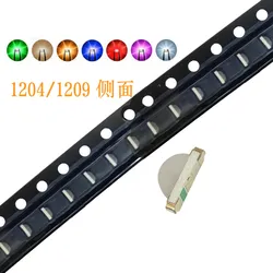 Side Patch LED Light Tube, 1204, Vermelho Azul Gelo, Amarelo, Verde, Laranja, Branco, 3210, 1206, 100Pcs