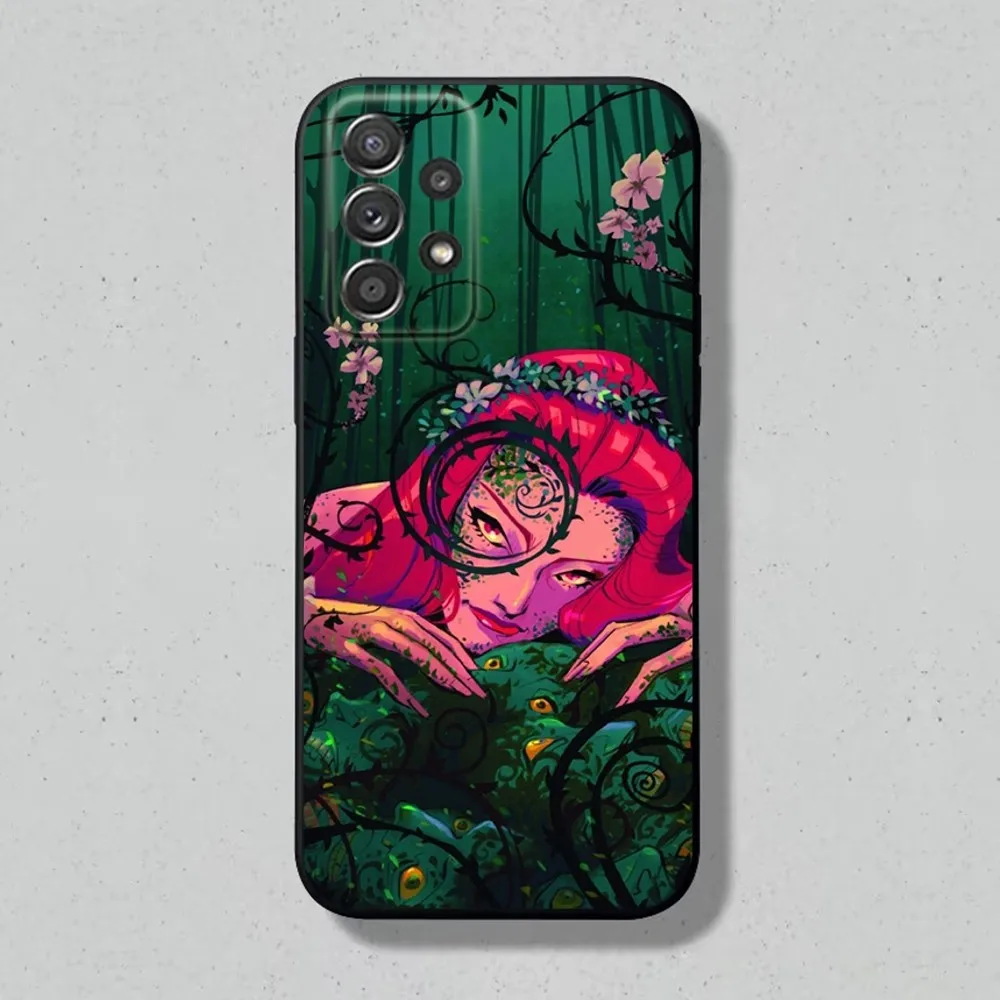 Cool P-Poison I-Ivy Phone Case For Samsung S24,S23,S22,S21,S20,S10,S10E,S9 Plus FE Note 20 Plus Soft Black Cover Shell