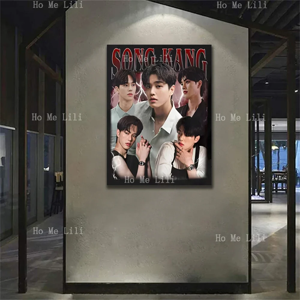 שיר kang kדרמה קוריאנית פופ וינטג ציור בד קיר אמנות סלון חדר שינה חדר אמבטיה תפאורה