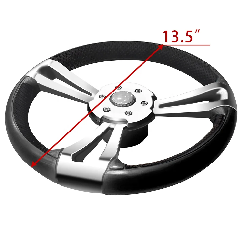 New Style Boat Steering Wheel Stainless Steel PU Marine Boat Steering Wheel