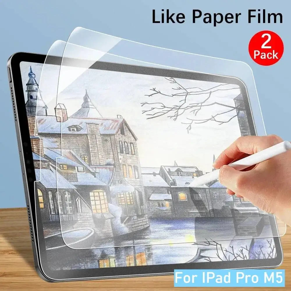 

2PCS Paper Film Screen Protector For Ipad Pro 13' 11' M5 M4 A16 2025 Air 11 5 4 M3 M2 10Th 9Th Gen Mini 6 7 - Pack Of 2