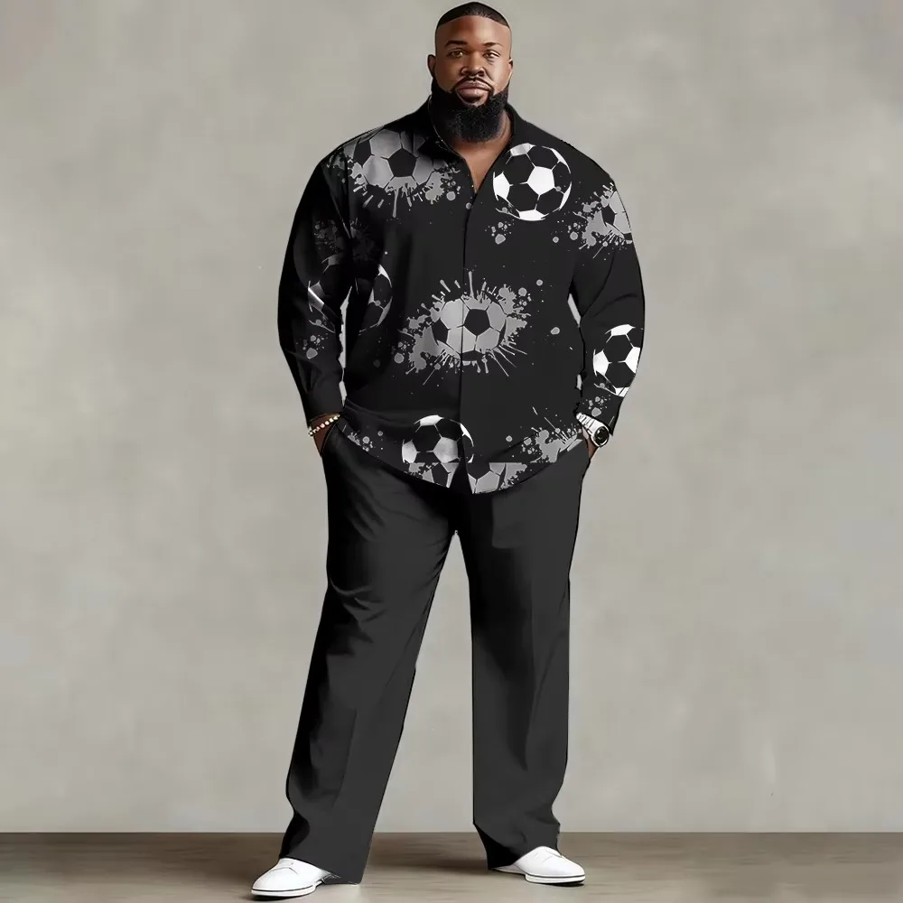 S-9xl plus size Men's Shirt Set: Goofy Animal Charm - Breathable Fabric, Sleek Witty Animal Designs, Wrinkle-Resistant,