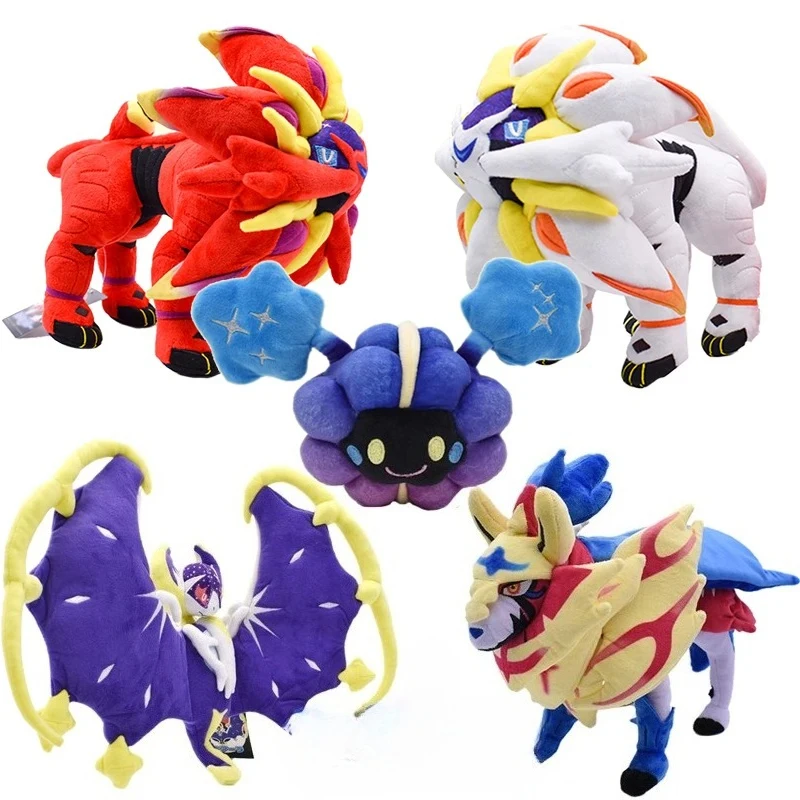 Figura de Anime Espada y Escudo, Sol y Luna, Muñeco de Peluche Cosmog, Lunala, Solgaleo, Muñeco de Peluche Suave, Juguetes de Moda, Excelente Regalo