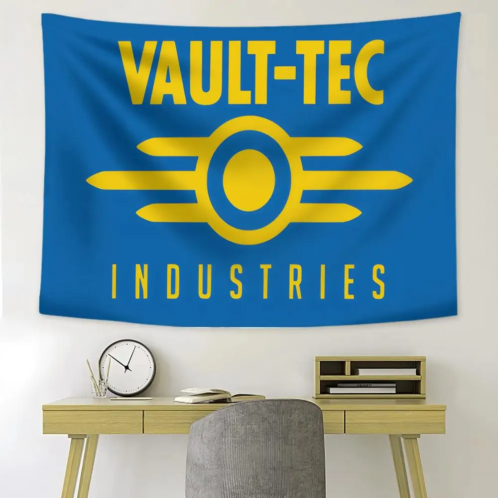 Vault-Tec C-Commercial Vaults Tapestry Custom Living Bedroom Party Dormitory Interior Wall Bohemian Decoration Attached Clip