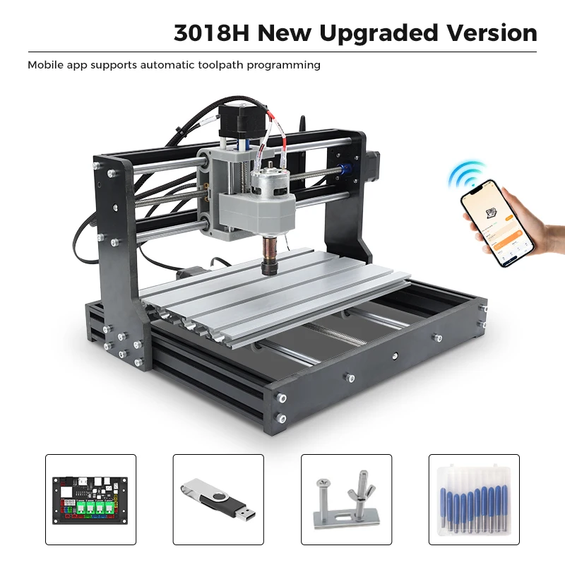 New Upgrade CNC 3018 PRO Router Laser Engraving Machine, 3-Axis GRBL Control Wood PCB PVC Milling Engraver for DIY