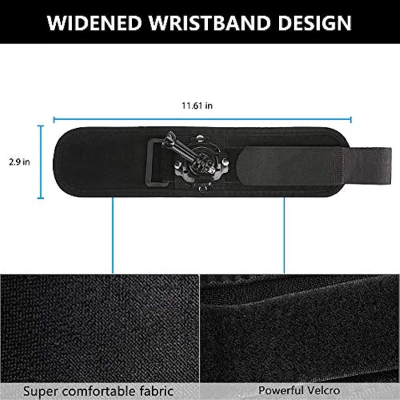 360度回転式リストストラップマウント (gopro Hero11/10/9/8/7/6/5s/5/4/3用) 、アクションカメラ用の調整可能な調整可能なサイクリングアームバンドホルダー