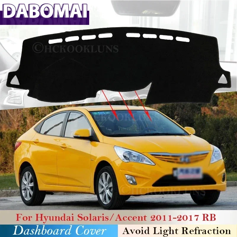 

Автомобильные аксессуары, солнцезащитный коврик для приборной панели, 2014 2015 2016, защитный коврик для приборной панели для Hyundai Solaris Accent 2011 ~ 2017 RB