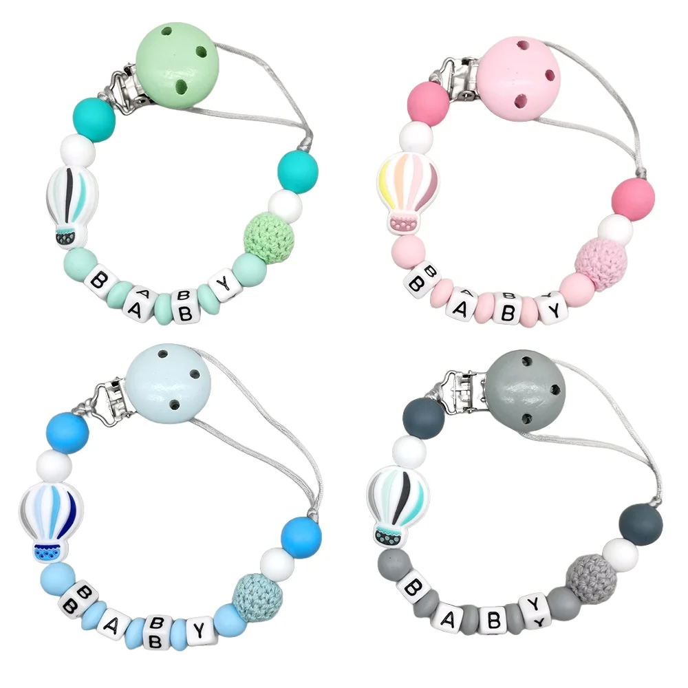 

Силиконовый детский воздушный шар ручной работы, зажим для соски-пустышки, безопасная цепочка для прорезывания зубов, цепочка для соски-прорезывателя