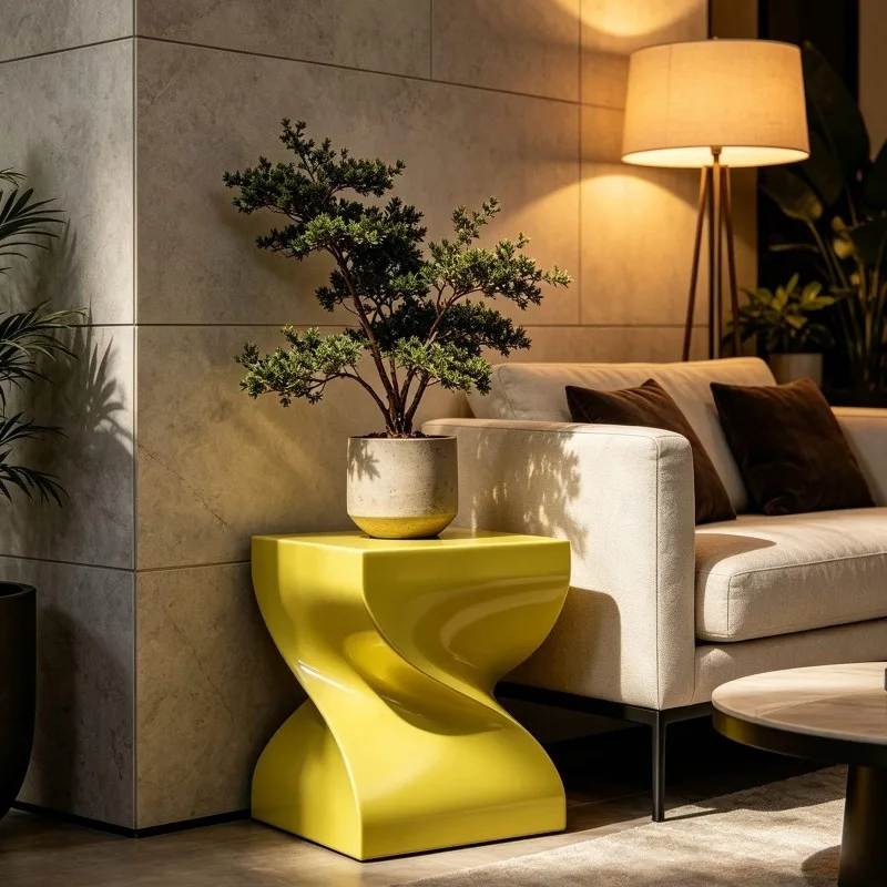 Modern Wave Flower Stand Living Room Sofa Bedroom Shelf Simple