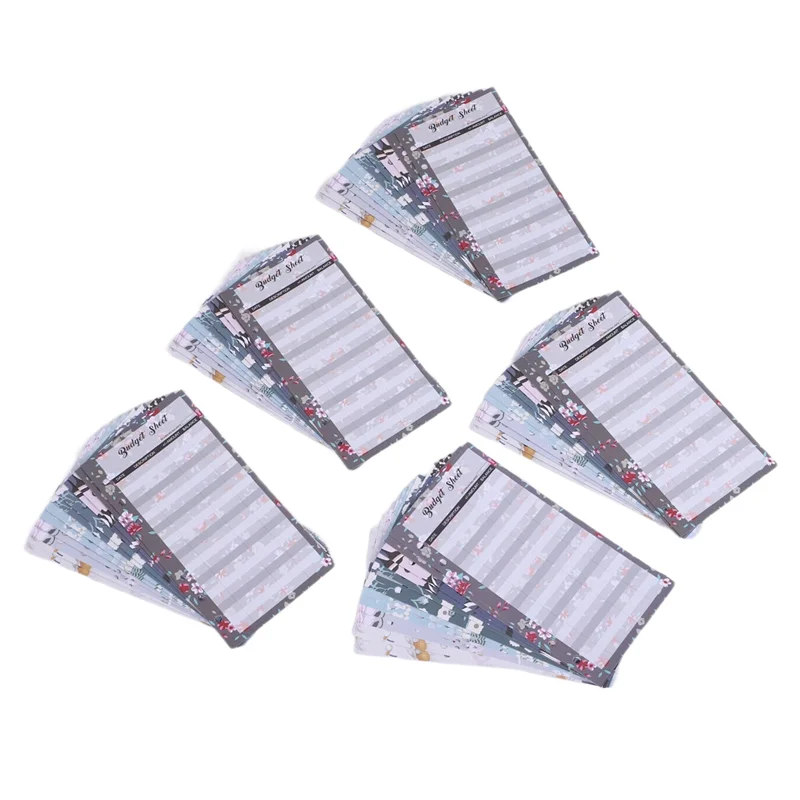 أوراق مجلد الميزانية - 60 قطعة منظم ميزانية النفقات لإدارة الميزانية والمالية، كتاب دفتر الأستاذ، منظم الفواتير