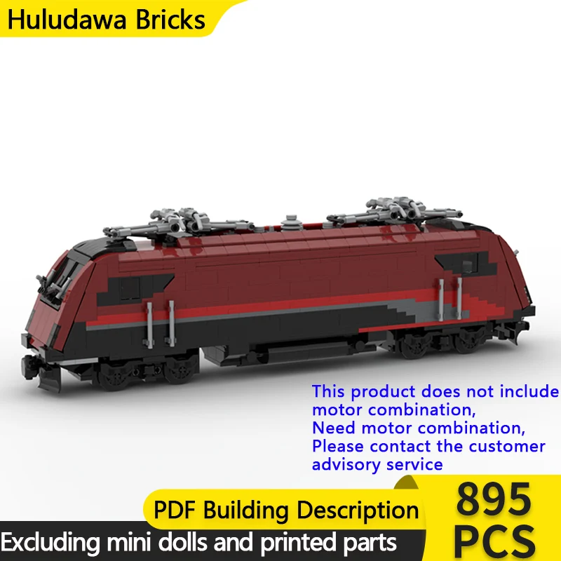 

City Car Model MOC Building Bricks Railway 1216 Electric Locomotive Modular Technology Gifts Holiday Assemble Children Toys Suit