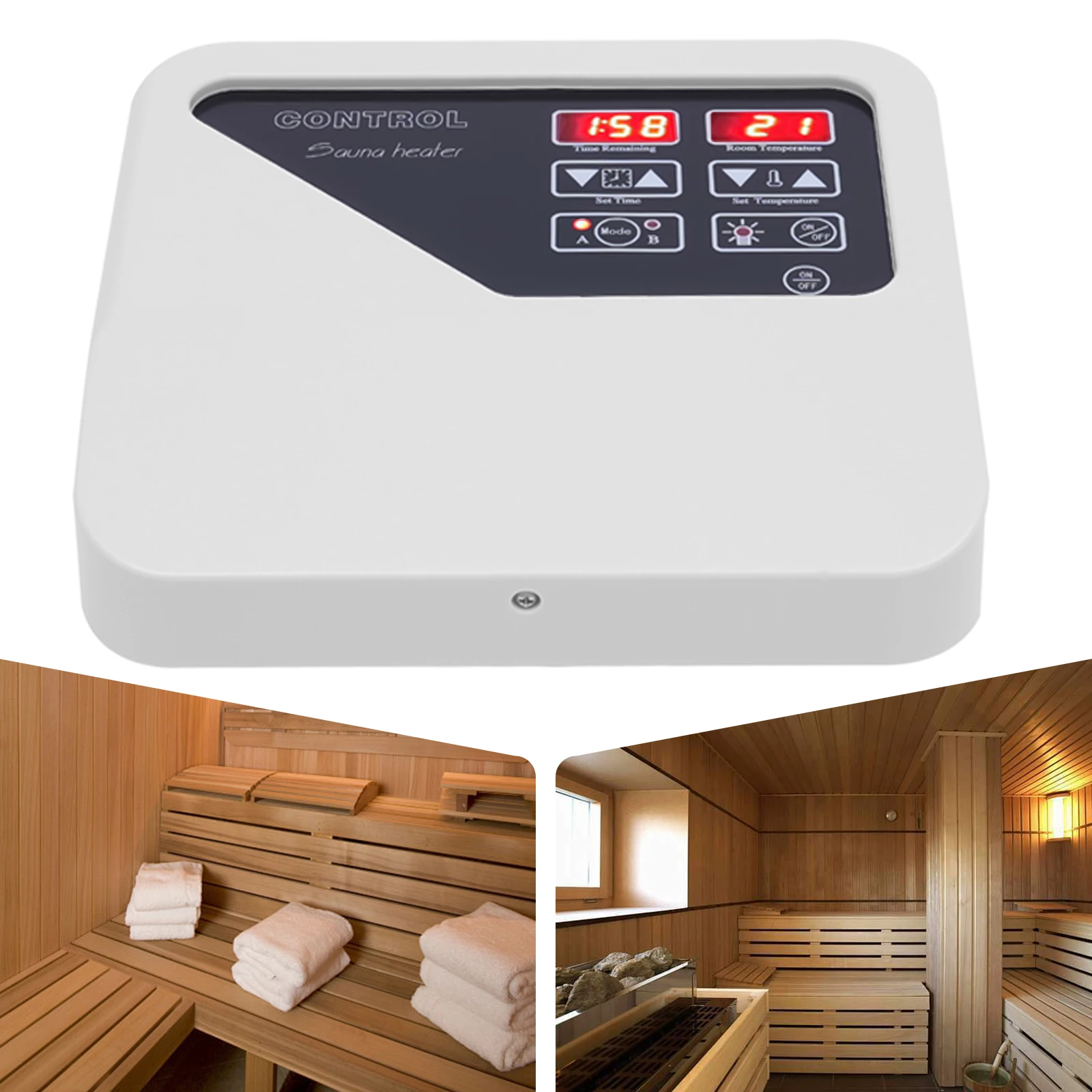 Controller esterno per sauna per riscaldatore sauna 3-9KW Due modalità di funzionamento Chip board ad alta tecnologia Protezione da surriscaldamento 220V-245V