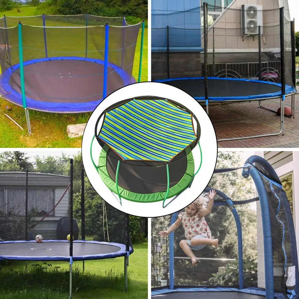 Waterproof Trampoline Cover 6-16 Feet Trampoline Sunshade Cover Uv Resistant Waterproof Canopy Weather-resistant for 6-12