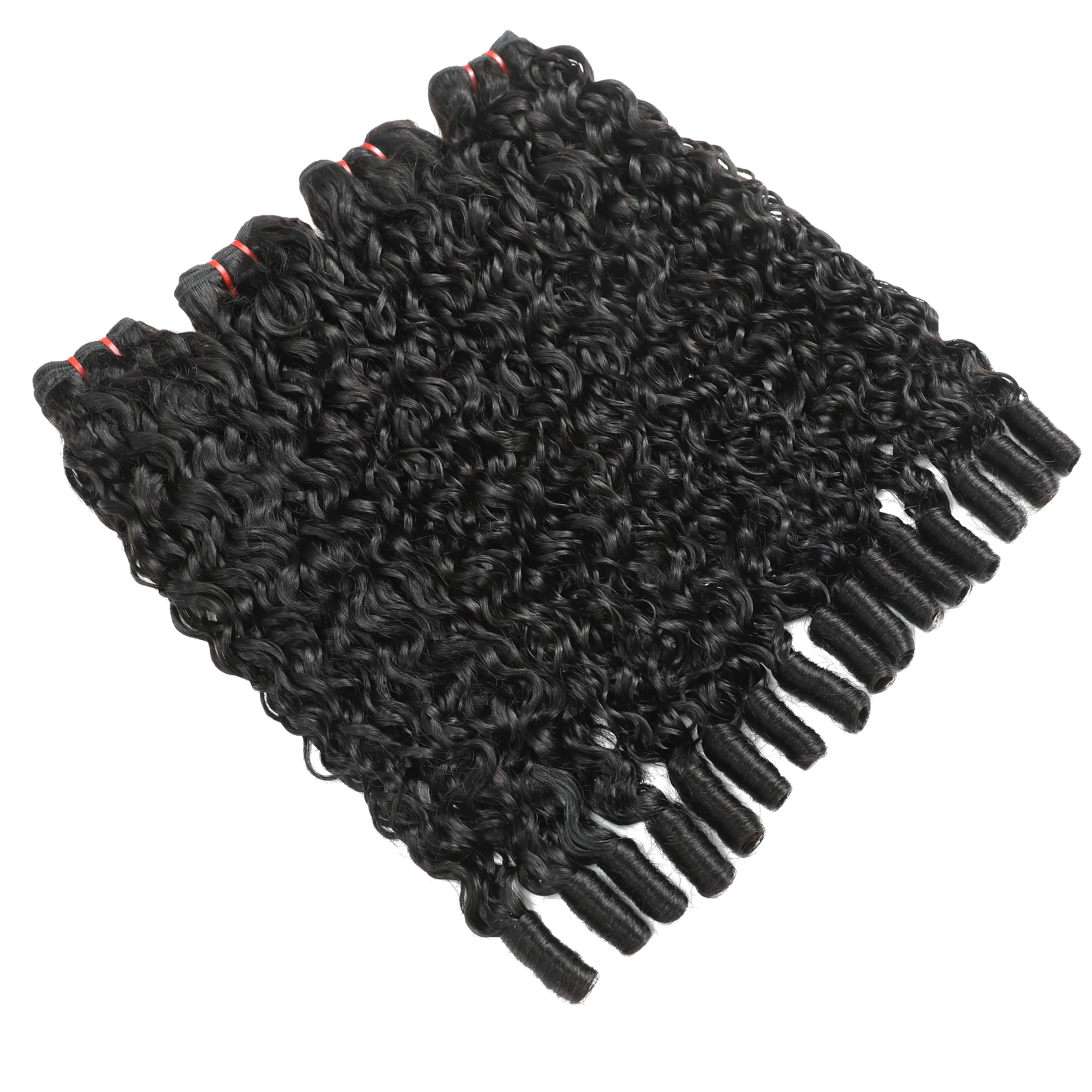 26 28 30 32Inches Burmese Curly Bundles Human Hair 12A Unprocessed Virgin Burmese Curly Bundle with Spiral Curls End Extension
