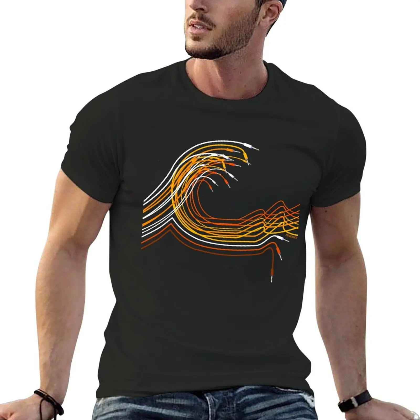

Great Wave of Modular Synthesizer T-Shirt vintage t shirts customs slim fit t shirts for men