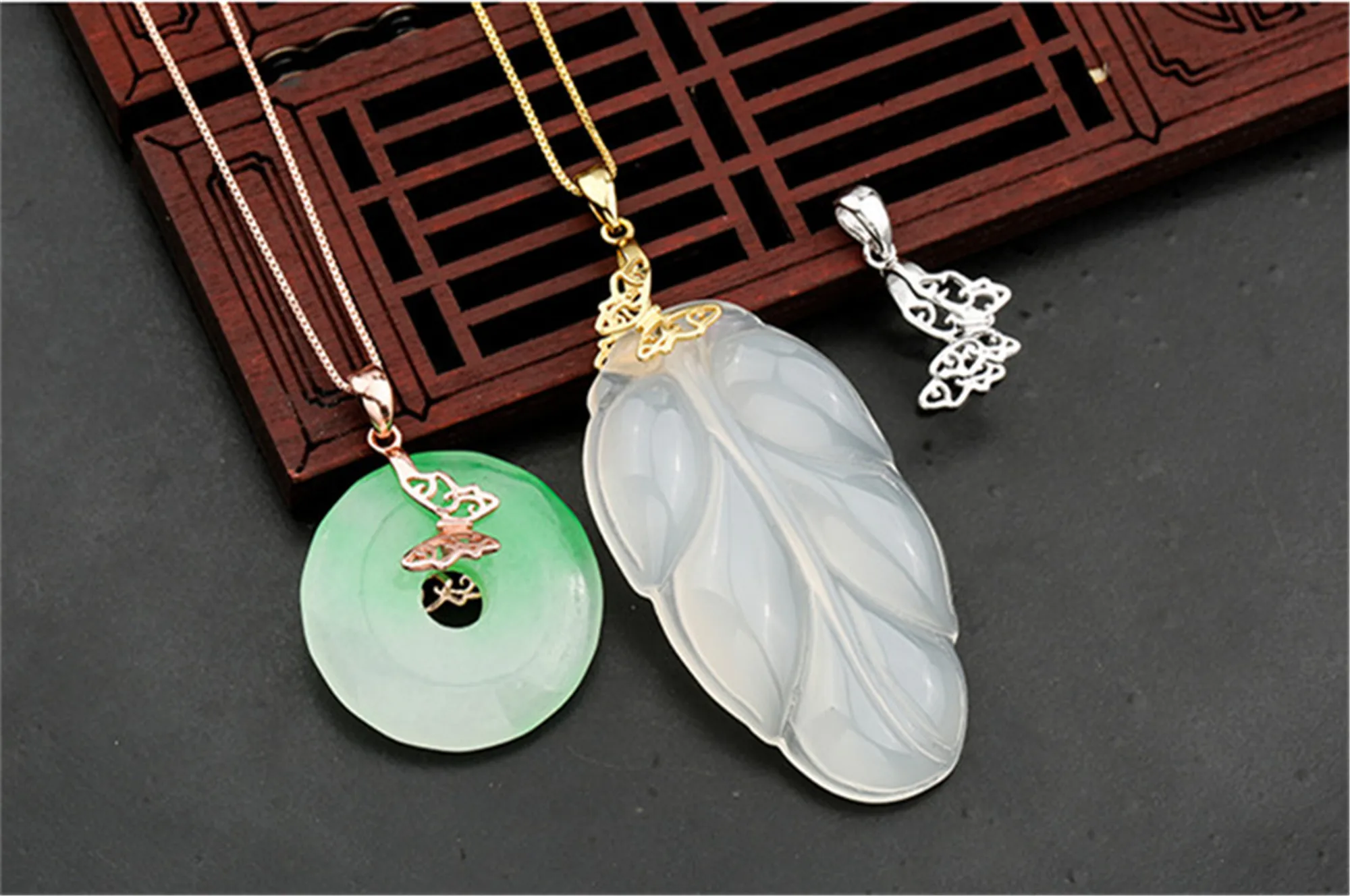 2pcs Sterling Silver Pendant Pinch Bail Gold Plated 925 Silver Butterfly Bail Connector for Gemstones