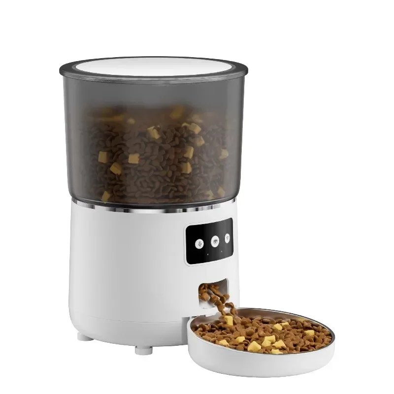 4L cat and dog automatic feeder 120 wide-angle camera adjustable 304 stainless steel bowl dual power supply environmental