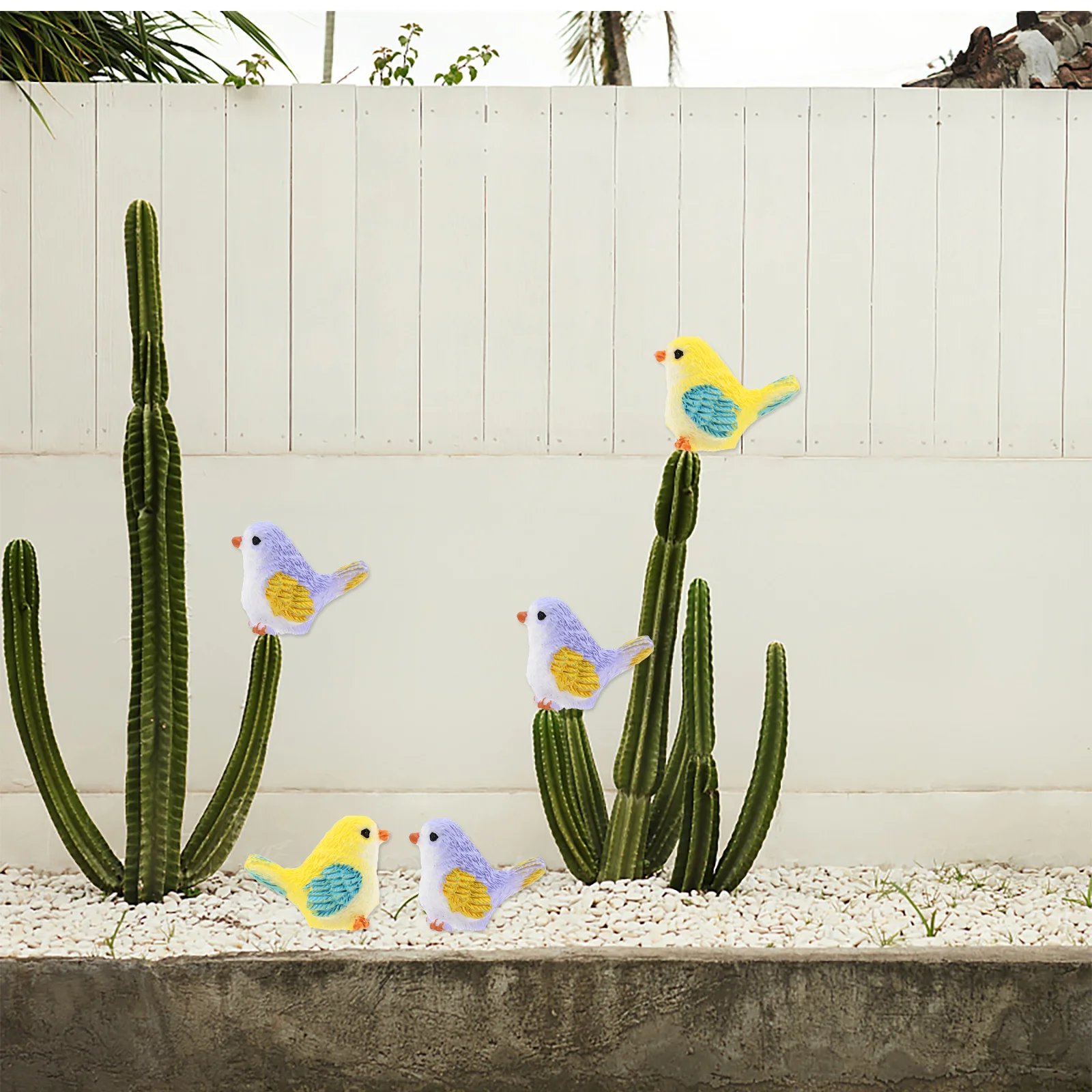 

8Pcs Adorable Resin Craft Ornament Desktop Decoration Home Garden Gift Accessory Bird Ornament Figurine Decor Home Decor